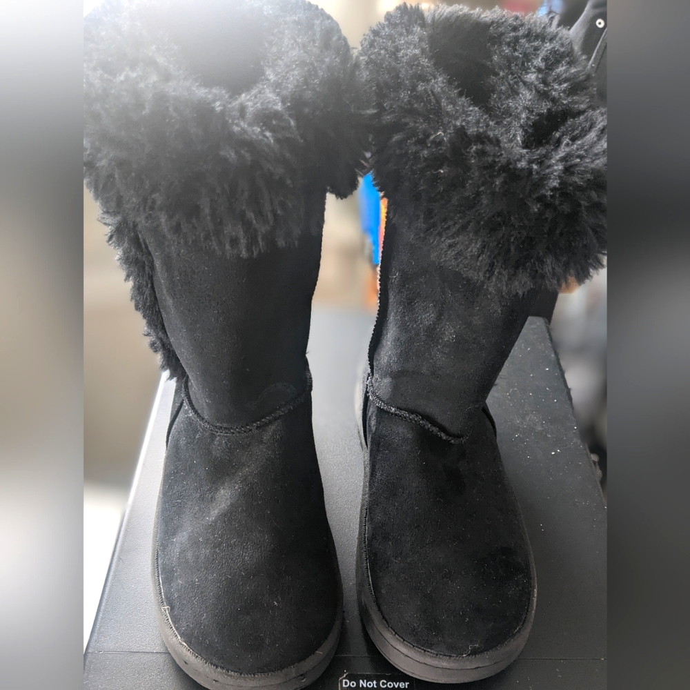 Girls Faux Fur Winter Boots - Picture 1 of 5